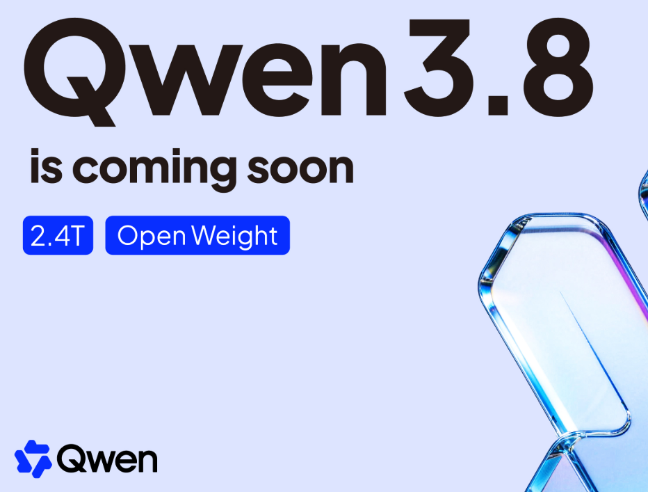 Illustration de présentation du modèle Qwen 3.8 d'Alibaba