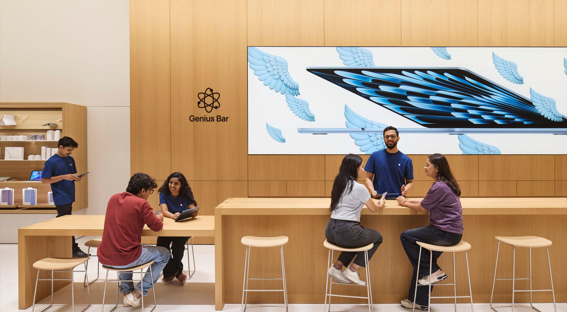 Le comptoir Genius Bar dans une boutique Apple