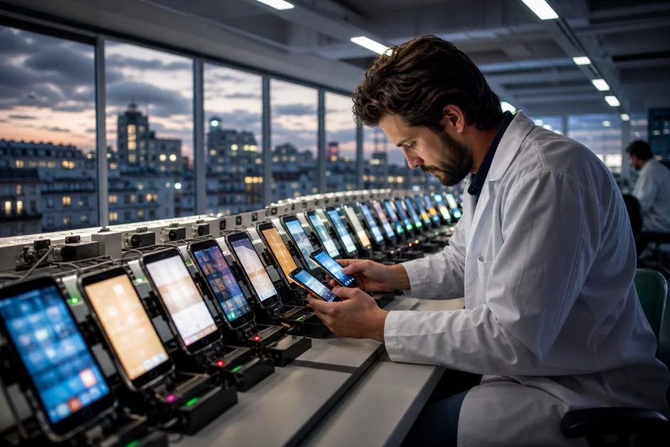 Illustration de l'Union européenne imposant à Google d'ouvrir Android et ses données de recherche aux assistants IA concurrents.
