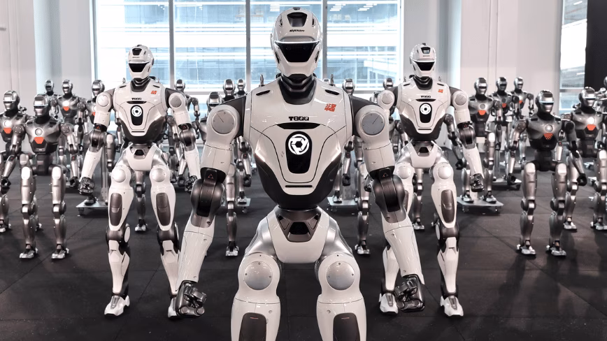 Un robot humanoïde du fabricant chinois EngineAI