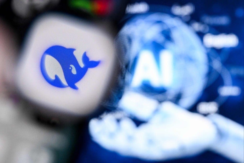 Logo de la start-up chinoise DeepSeek spécialisée dans l'intelligence artificielle