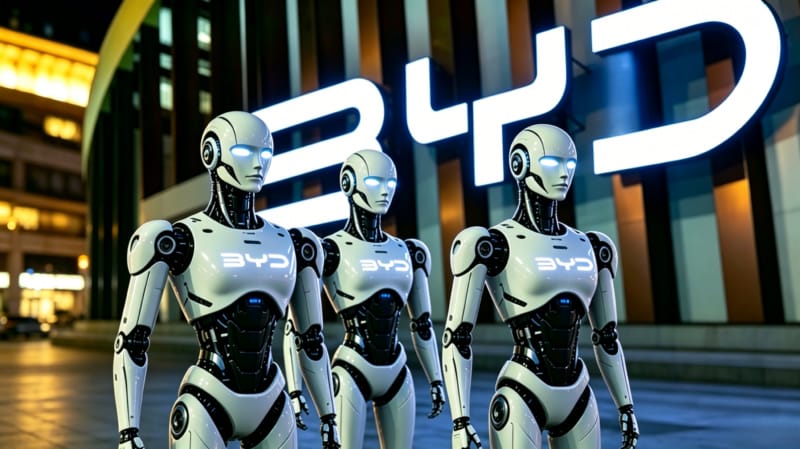 Illustration de brevet d'un robot humanoïde développé par BYD