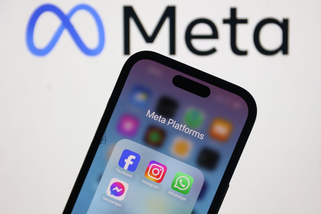 Applications de Meta sur un smartphone