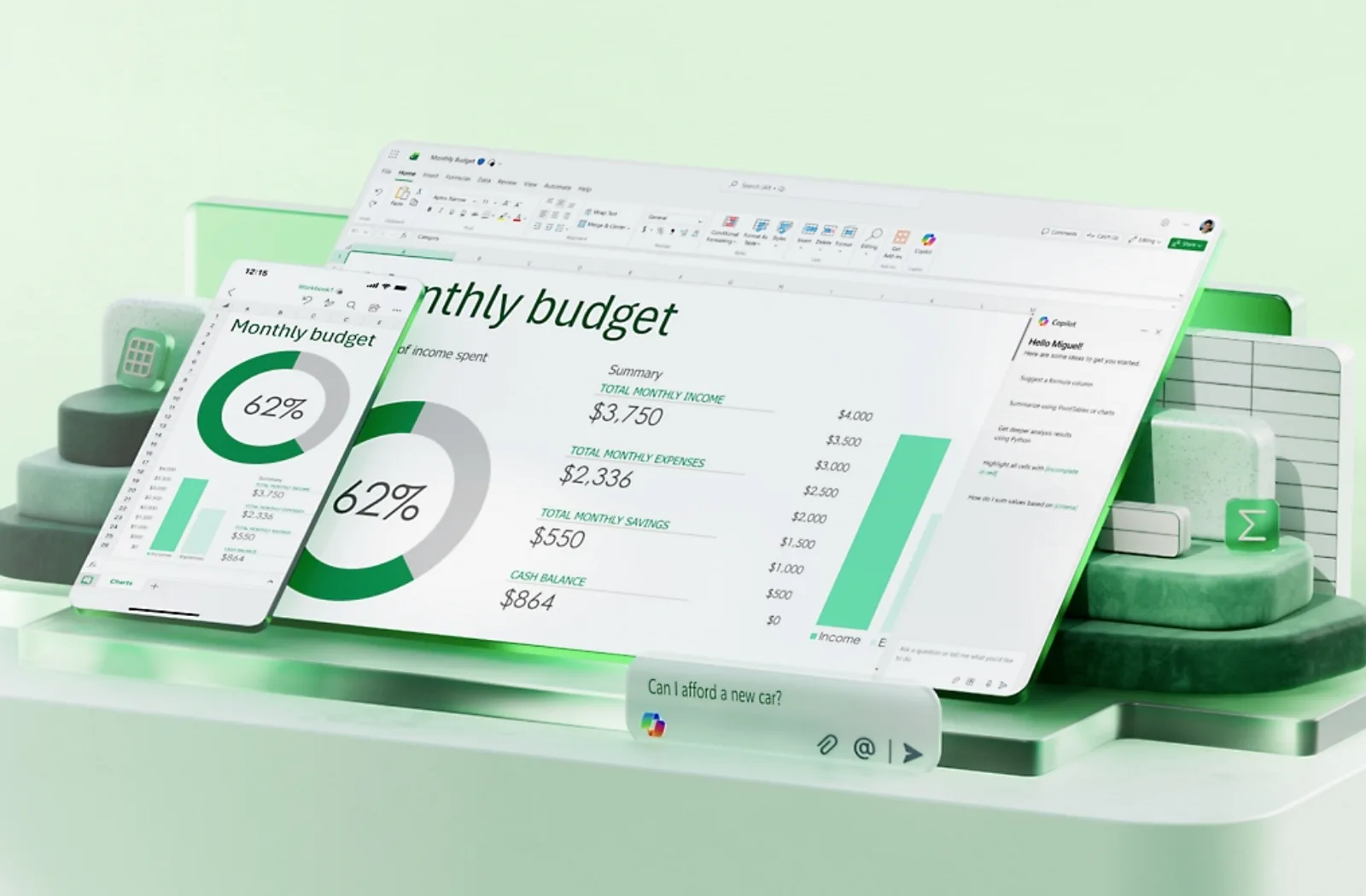 Le tableur Microsoft Excel affiché sur un écran