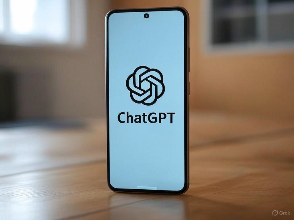 L'application ChatGPT d'OpenAI ouverte sur un smartphone