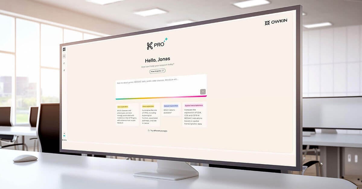Visuel du partenariat entre Owkin et Sanofi autour de la plateforme K Pro